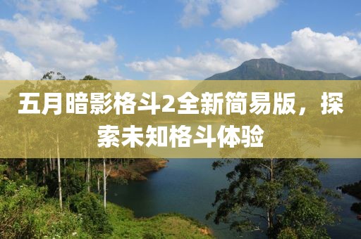 五月暗影格斗2全新簡易版，探索未知格斗體驗(yàn)