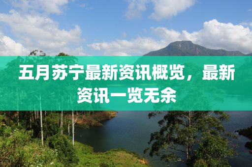 五月蘇寧最新資訊概覽，最新資訊一覽無余