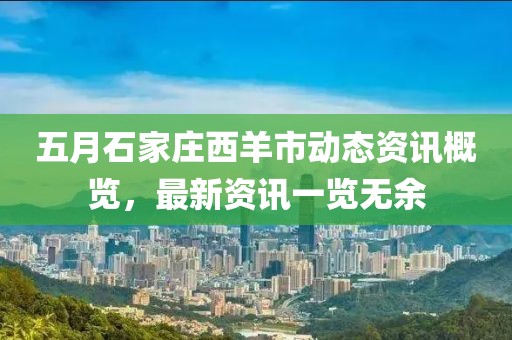 五月石家莊西羊市動態(tài)資訊概覽，最新資訊一覽無余