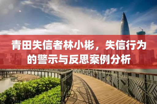 青田失信者林小彬，失信行為的警示與反思案例分析