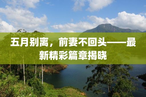五月別離，前妻不回頭——最新精彩篇章揭曉