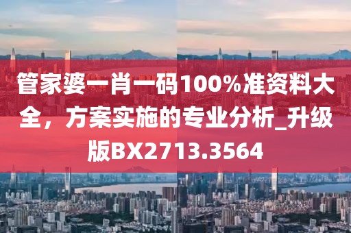 管家婆一肖一碼100%準(zhǔn)資料大全，方案實(shí)施的專業(yè)分析_升級(jí)版BX2713.3564
