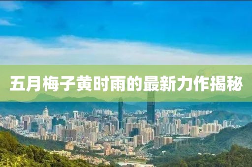 五月梅子黃時(shí)雨的最新力作揭秘