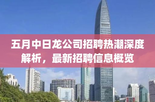 五月中日龍公司招聘熱潮深度解析，最新招聘信息概覽