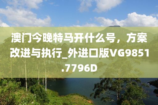 澳門今晚特馬開什么號(hào)，方案改進(jìn)與執(zhí)行_外進(jìn)口版VG9851.7796D