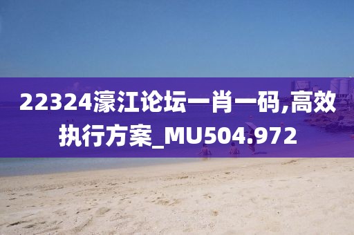 22324濠江論壇一肖一碼,高效執(zhí)行方案_MU504.972
