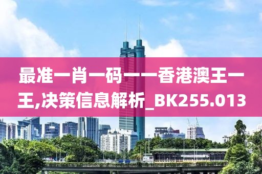最準(zhǔn)一肖一碼一一香港澳王一王,決策信息解析_BK255.013