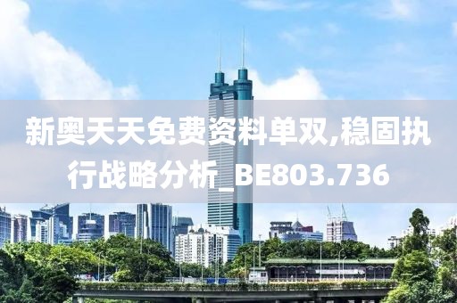 新奧天天免費資料單雙,穩(wěn)固執(zhí)行戰(zhàn)略分析_BE803.736
