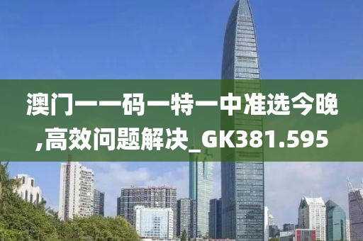 澳門一一碼一特一中準選今晚,高效問題解決_GK381.595