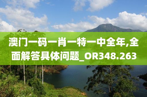 澳門一碼一肖一特一中全年,全面解答具體問題_OR348.263