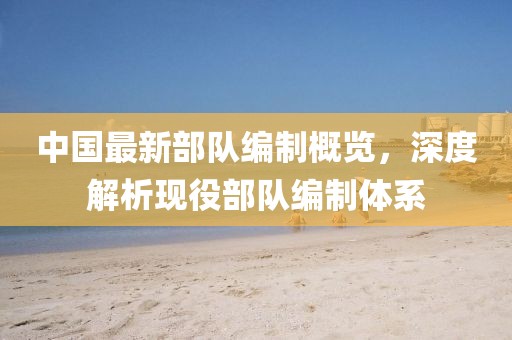 中國最新部隊編制概覽，深度解析現(xiàn)役部隊編制體系