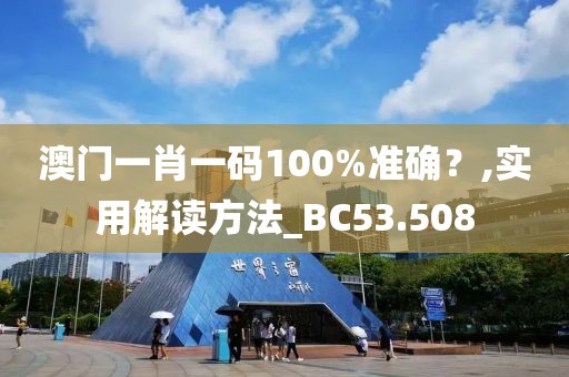 澳門一肖一碼100%準確？,實用解讀方法_BC53.508