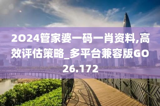 2O24管家婆一碼一肖資料,高效評估策略_多平臺兼容版GO26.172