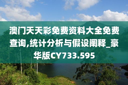澳門天天彩免費(fèi)資料大全免費(fèi)查詢,統(tǒng)計(jì)分析與假設(shè)闡釋_豪華版CY733.595