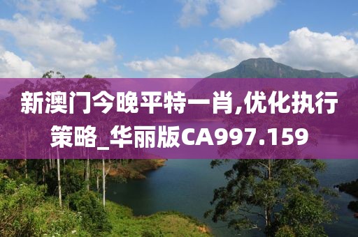 新澳門今晚平特一肖,優(yōu)化執(zhí)行策略_華麗版CA997.159