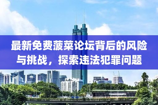 最新免費(fèi)菠菜論壇背后的風(fēng)險(xiǎn)與挑戰(zhàn)，探索違法犯罪問題