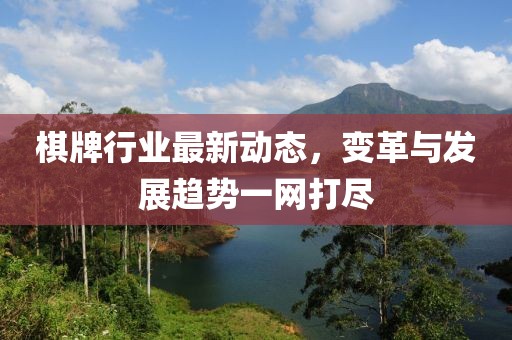 棋牌行業(yè)最新動(dòng)態(tài)，變革與發(fā)展趨勢(shì)一網(wǎng)打盡