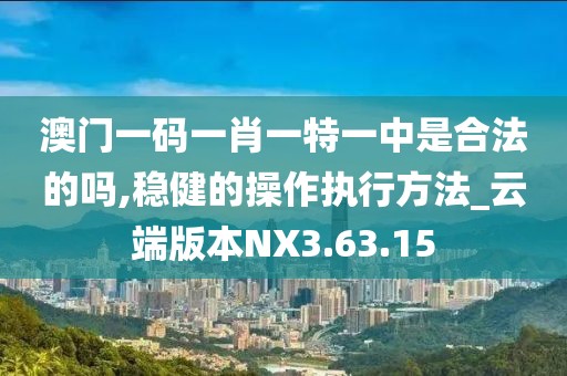 澳門一碼一肖一特一中是合法的嗎,穩(wěn)健的操作執(zhí)行方法_云端版本NX3.63.15