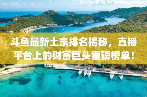 斗魚最新土豪排名揭秘，直播平臺(tái)上的財(cái)富巨頭重磅榜單！