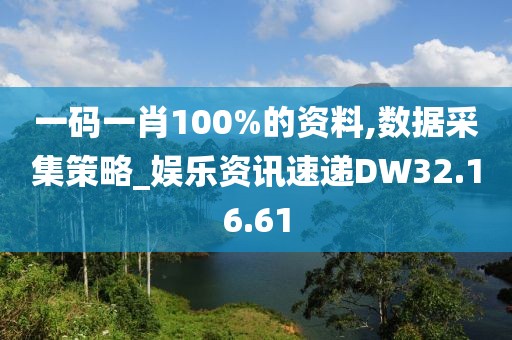 一碼一肖100%的資料,數(shù)據(jù)采集策略_娛樂資訊速遞DW32.16.61