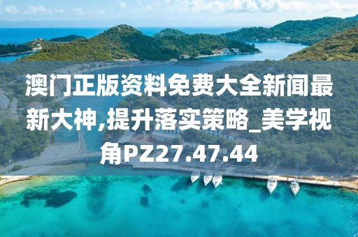澳門正版資料免費大全新聞最新大神,提升落實策略_美學(xué)視角PZ27.47.44